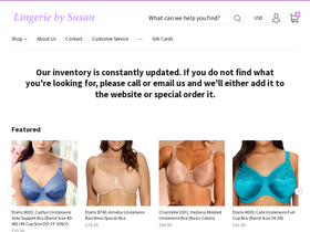 lingeriebysusan.com homepage screenshot
