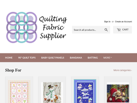 Quiltingfabricsupplier homepage screenshot