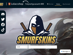 'cheaplolaccount.shop' screenshot