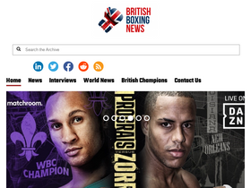 'britishboxingnews.co.uk' screenshot