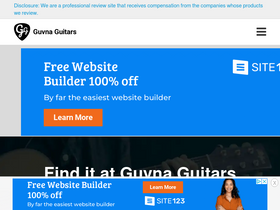 'guvnaguitars.com' screenshot