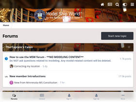 'modelshipworld.com' screenshot