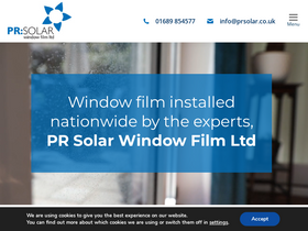 'prsolarwindowfilm.co.uk' screenshot