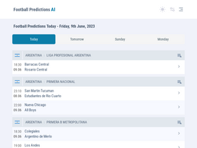 'footballpredictions.ai' screenshot