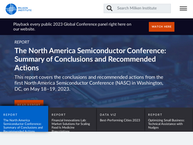 'milkeninstitute.org' screenshot