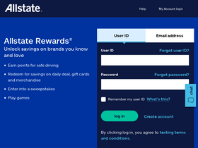 'allstaterewards.com' screenshot