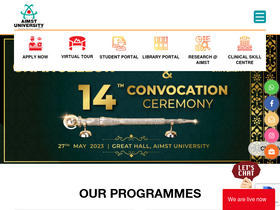 'aimst.edu.my' screenshot
