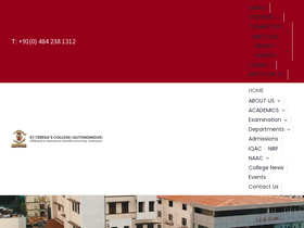 'teresas.ac.in' screenshot