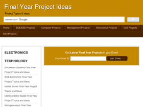 'final-year-projects.in' screenshot