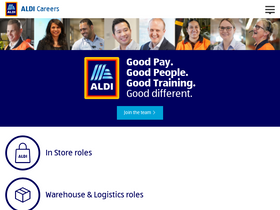 'aldicareers.com.au' screenshot