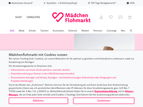 'maedchenflohmarkt.at' screenshot