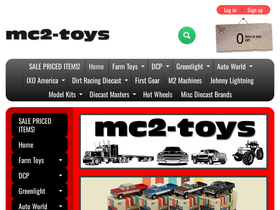 mc2toys.com homepage screenshot