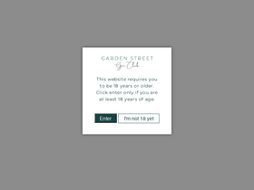 Garden Street Gin Club homepage screenshot