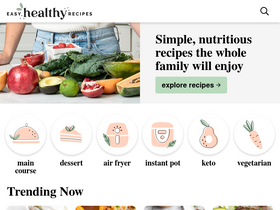 'easyhealthyrecipes.com' screenshot
