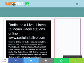 'radioindialive.com' screenshot