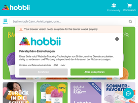 Hobbii homepage screenshot