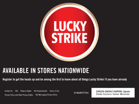 'luckystrike.com' screenshot