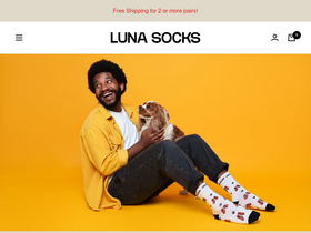 Luna Socks homepage screenshot