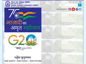 'konkanrailway.com' screenshot