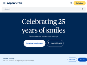 'aspendental.com' screenshot