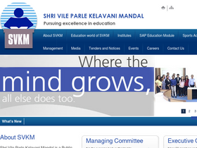 'svkm.ac.in' screenshot