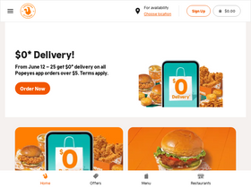 'popeyeschicken.ca' screenshot
