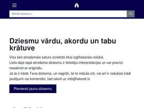 'akordi.lv' screenshot