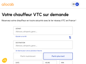 'allocab.com' screenshot