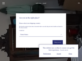 'palomawool.com' screenshot