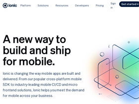 'ionic.io' screenshot