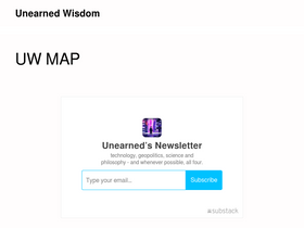 'unearnedwisdom.com' screenshot