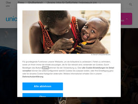 'unicef.de' screenshot