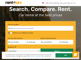 'rentcars.com' screenshot