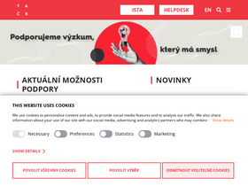 'tacr.cz' screenshot
