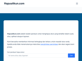 'hapusakun.com' screenshot