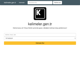 'kelimeler.gen.tr' screenshot