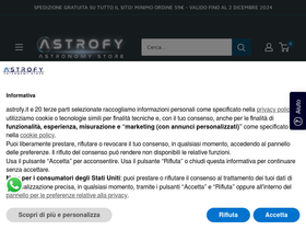 ASTROFY ASTRONOMY STORE website screenshot