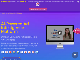 'poweradspy.com' screenshot