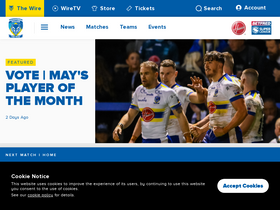'warringtonwolves.com' screenshot