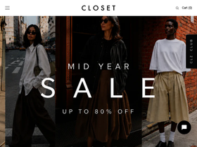CLOSET homepage screenshot