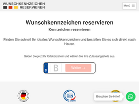 'wunschkennzeichen-reservieren.jetzt' screenshot