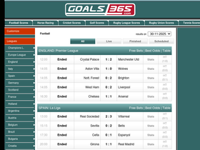 'goals365.com' screenshot