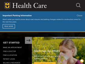 'muhealth.org' screenshot