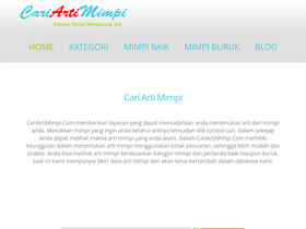 'cariartimimpi.com' screenshot