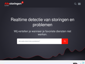 'allestoringen.be' screenshot