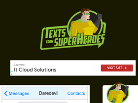 'textsfromsuperheroes.com' screenshot