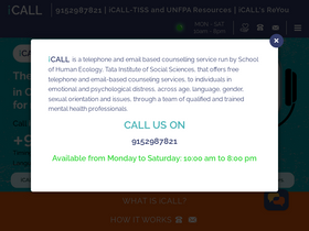 'icallhelpline.org' screenshot