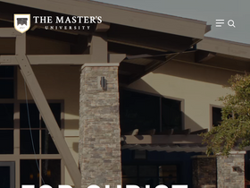 'masters.edu' screenshot