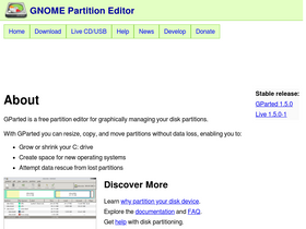 'gparted.org' screenshot