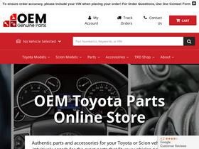 'oemgenuineparts.com' screenshot